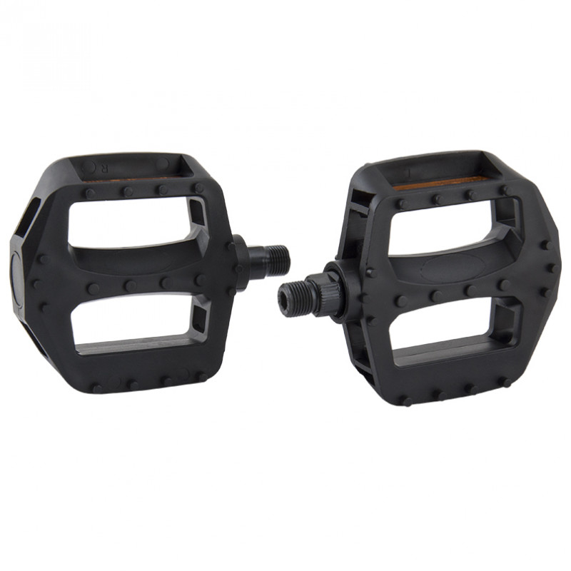 Педалі для велосипеда 107 x 112 x 24 мм GREY'S велопедалі з поліпропіленовим рефлектором Чорні 2 шт (GR14140)