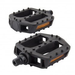 Педалі для велосипеда 107 x 112 x 24 мм GREY'S велопедалі з поліпропіленовим рефлектором Чорні 2 шт (GR14140)