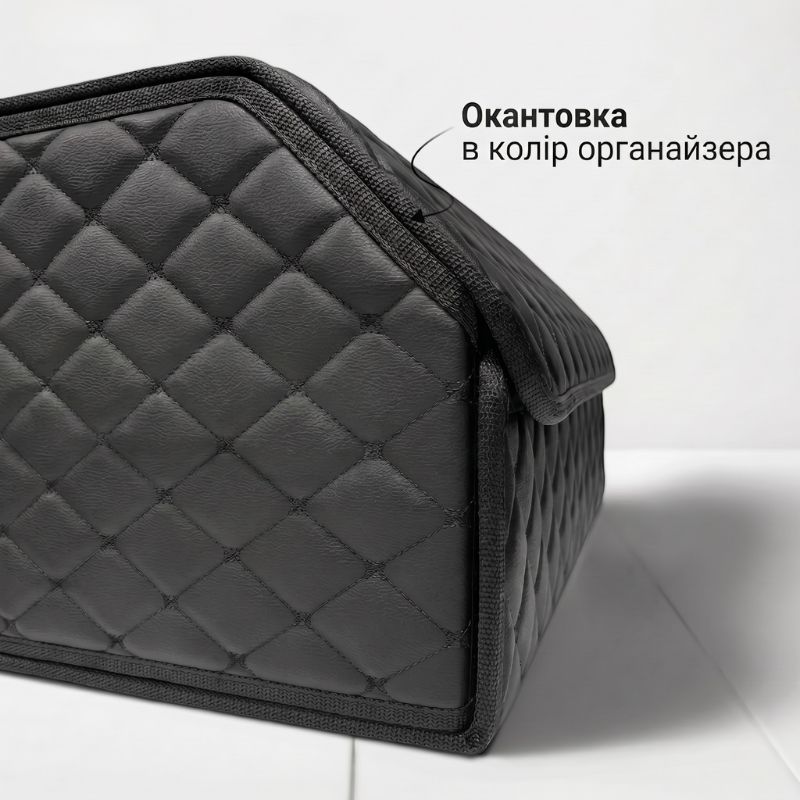 Органайзер в багажник автомобиля Gearo 1 отделение на липучке 34смХ32смХ30см черный (GE0801S)