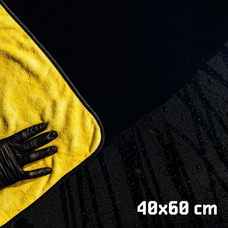 Полотенце влаговпитывающее из микрофибры 40x60 Gearo для ухода за авто желтое (GE0901)