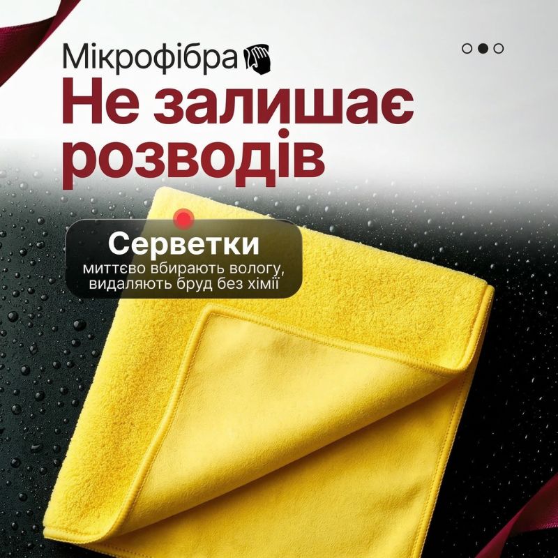 Набор салфеток 30 шт микрофибра 30× 30см Gearo для ухода за авто (GE0915)
