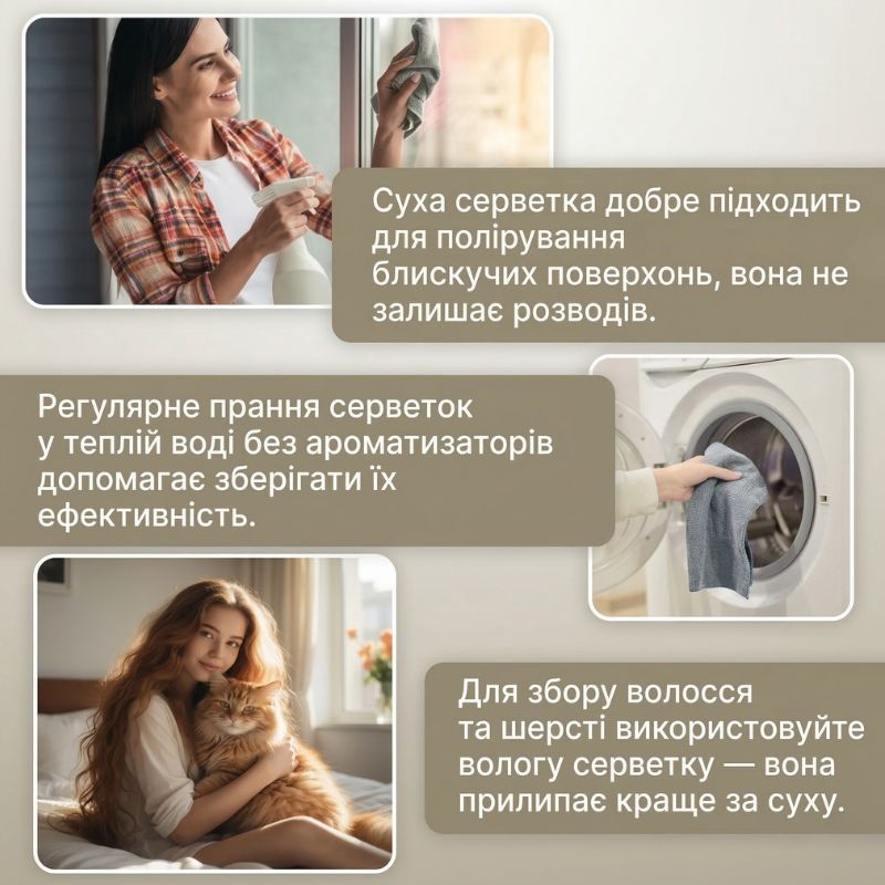 Набор салфеток 20 шт микрофибра 20×20см Gearo для дома зеленые (GE0920)