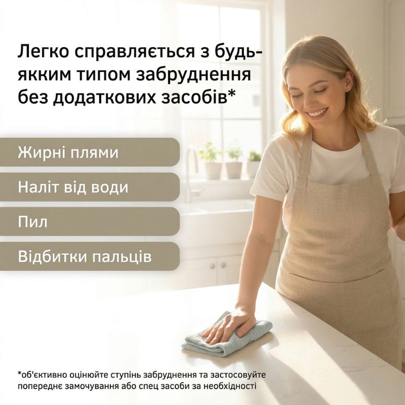 Набор салфеток 20 шт микрофибра 20×20см Gearo для дома зеленые (GE0920)