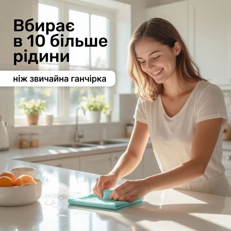 Набор салфеток 20 шт микрофибра 20×20см Gearo для дома синие (GE0921)