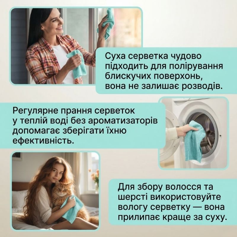 Набор салфеток 20 шт микрофибра 20×20см Gearo для дома синие (GE0921)