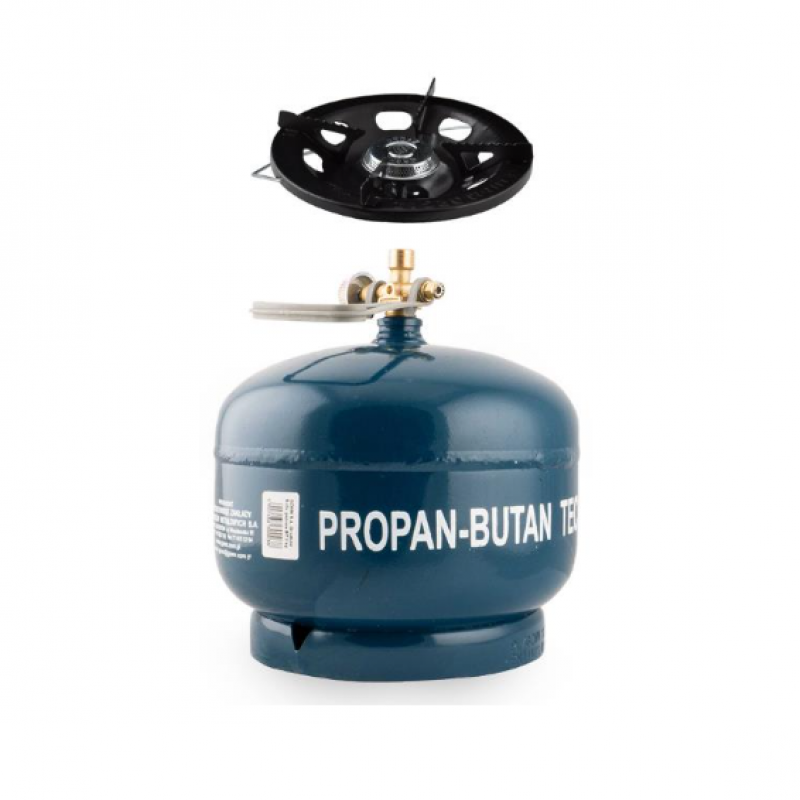 Набір газовий балон металевий GZWM BT-2 із газовим пальником Orgaz Stove EPK-630 для активного відпочинку 4.8л (NC00420)