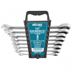 Набір ключів комбінованих з тріскачкою 8шт 8-19 мм Molder (MT56108)