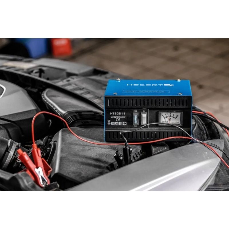 Зарядний пристрій трансформаторний Hogert 6/12В 7А зарядка для акумуляторів 120Аг (HT8G611)