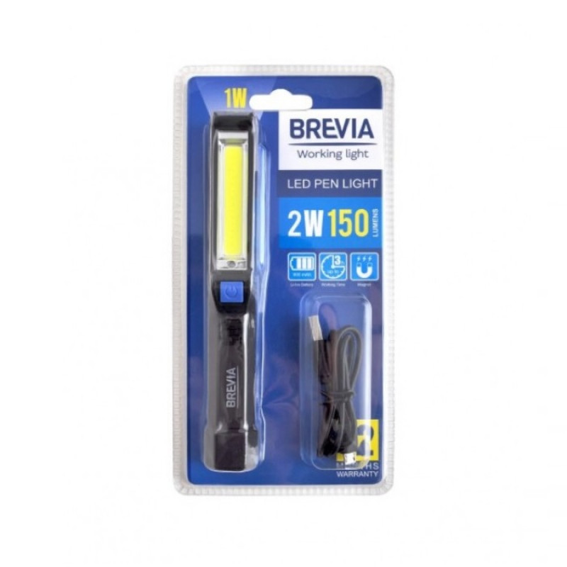 Лампа інспекційна COB+1W LED 150lm 900mAh microUSB Brevia (11220)