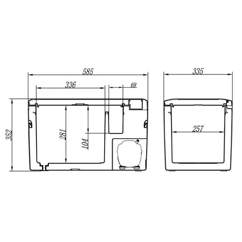 Портативний холодильник 25л BREVIA автохолодильник компресорний пластиковий 12/24В 220В (22210)