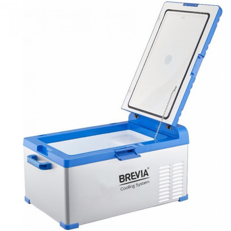 Портативний холодильник 25л BREVIA автохолодильник компресорний сталевий 12/24В 220В (22400)