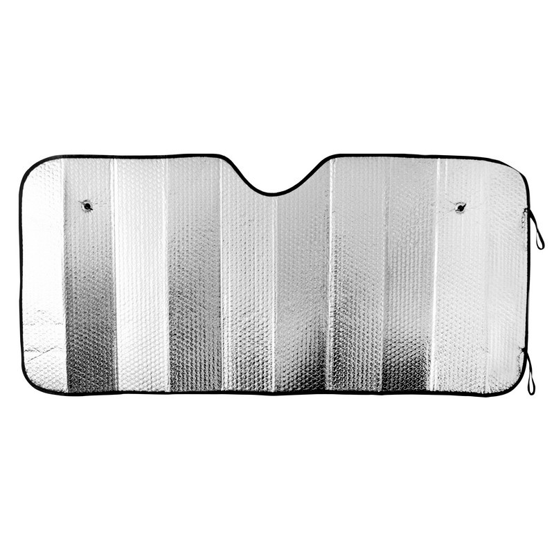 Автошторка сонцезахисна шторка на лобове скло 130х60см металізований поліестер CarLife 1шт (SS130)