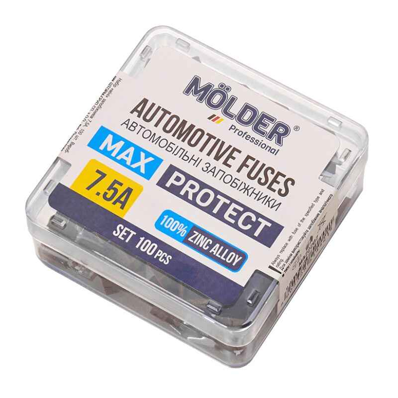 Запобіжники 7.5А Molder червоні 100 штук (MA22207)
