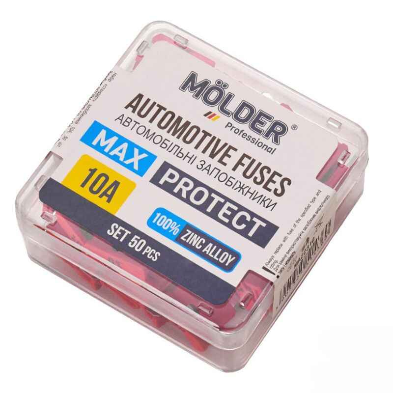 Запобіжники 10А Molder червоні 50 штук (MA22310)