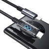 Кабель для зарядки і передачі даних Type-C-Type-C 480Мб/с 100W 1.2м LED дисплей чорний Usams Aluminum Alloy (SJ671USB01)