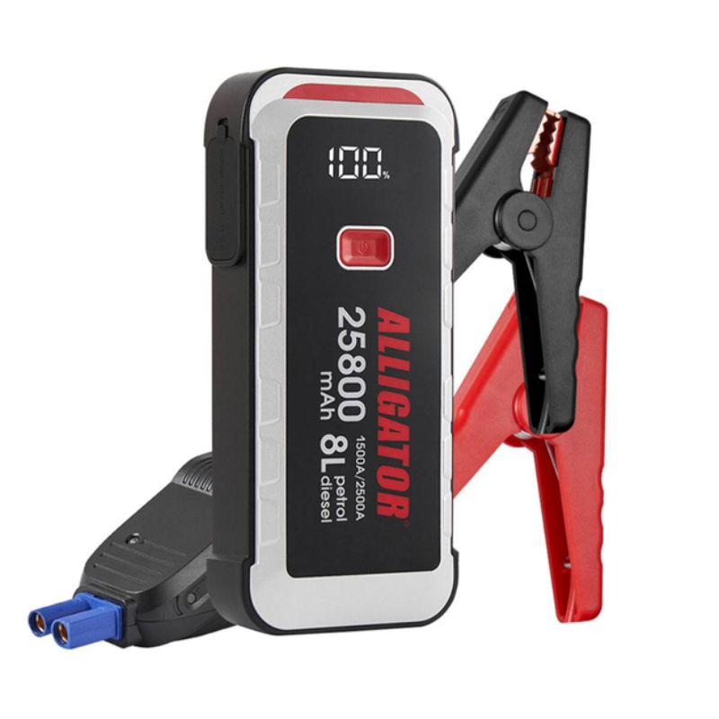 Пусковий пристрій Jump Starter 1500A/2500A 25800mAh Alligator бустер для авто з функцією Power Bank (JS847)