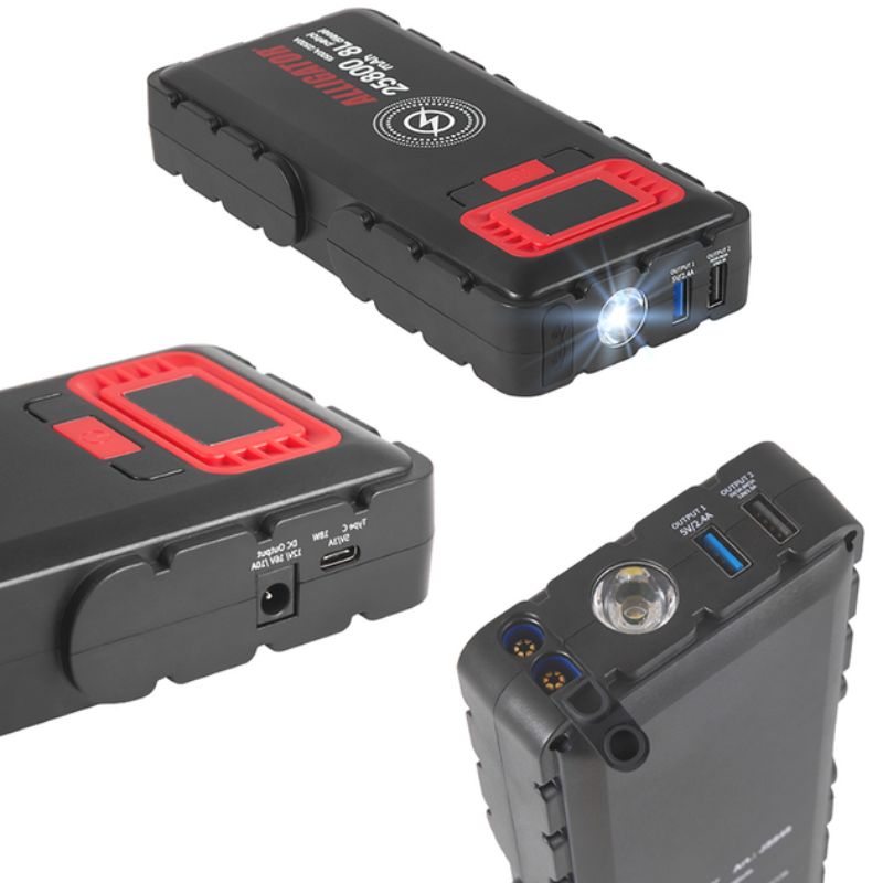 Пусковий пристрій Jump Starter 1500A/2500A 25800mAh Alligator бустер для авто з функцією Power Bank (JS848)