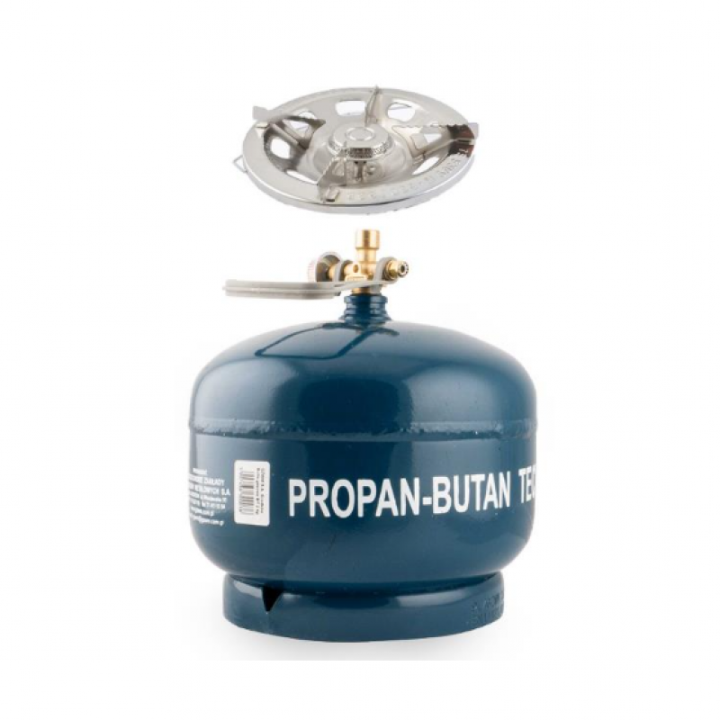 Набір газовий балон металевий GZWM BT-2 із газовим пальником Orgaz Stove K-630 для активного відпочинку 4.8л (NC00220)