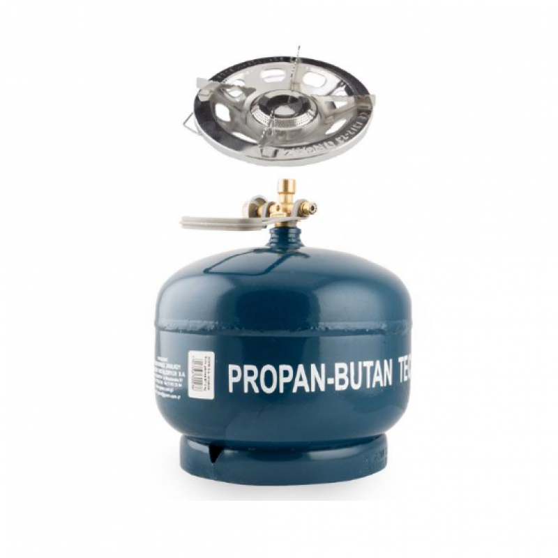 Набір газовий балон металевий GZWM BT-2 із газовим пальником Orgaz Stove K-635 для активного відпочинку 4.8л (NC00520)