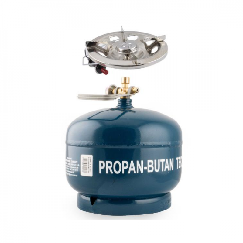 Набір газовий балон металевий GZWM BT-2 із газовим пальником Orgaz Stove СK-630 для активного відпочинку 4.8л (NC00320)