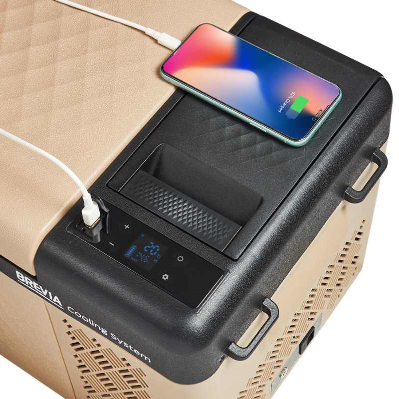 Компресорний холодильник 24л BREVIA автохолодильник 12/24В 220В пластиковий (22180)