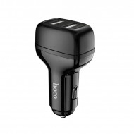 Автомобільний зарядний пристрій 2.4A Hoco Leader 2USB чорний (Z36)