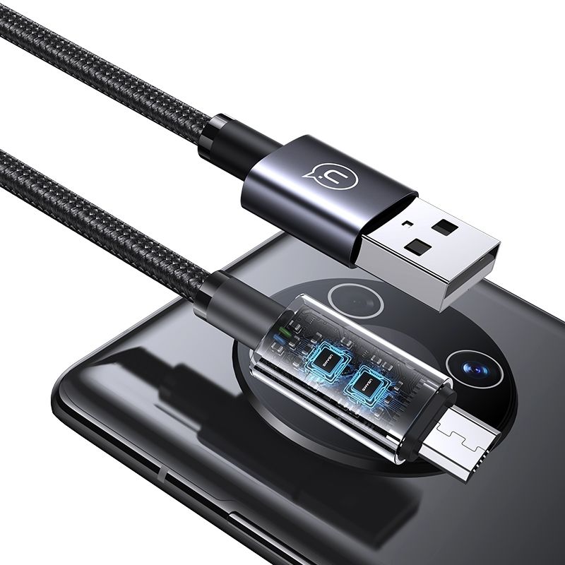 Кабель синхронізації Usams Micro 2A алюмінієвий сплав швидка зарядка 2М (SJ670USB01)