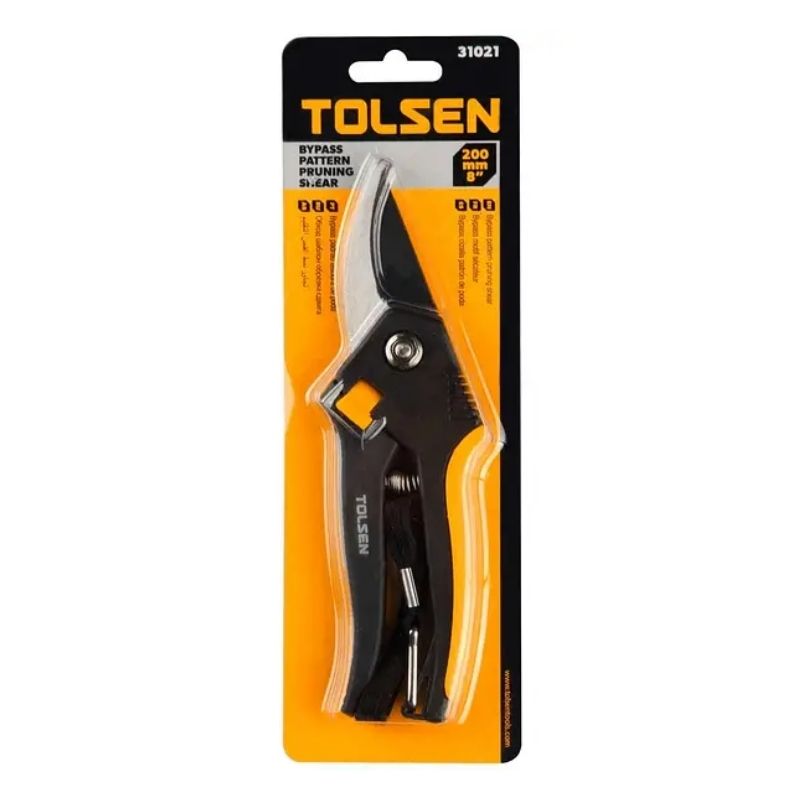 Секатор 200 мм для саду та дачі Tolsen PP/TPR ручки (31021)