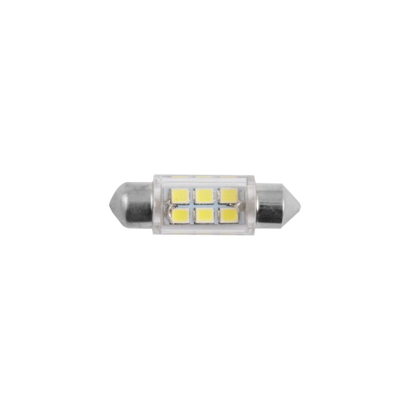 LED автолампа SOLAR 12V SV8.5 T11x36mm 6smd 3528 white, 2шт (LS275_B2)