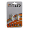 LED автолампа SOLAR 12V SV8.5 T11x36mm 6smd 3528 white, 2шт (LS275_B2)