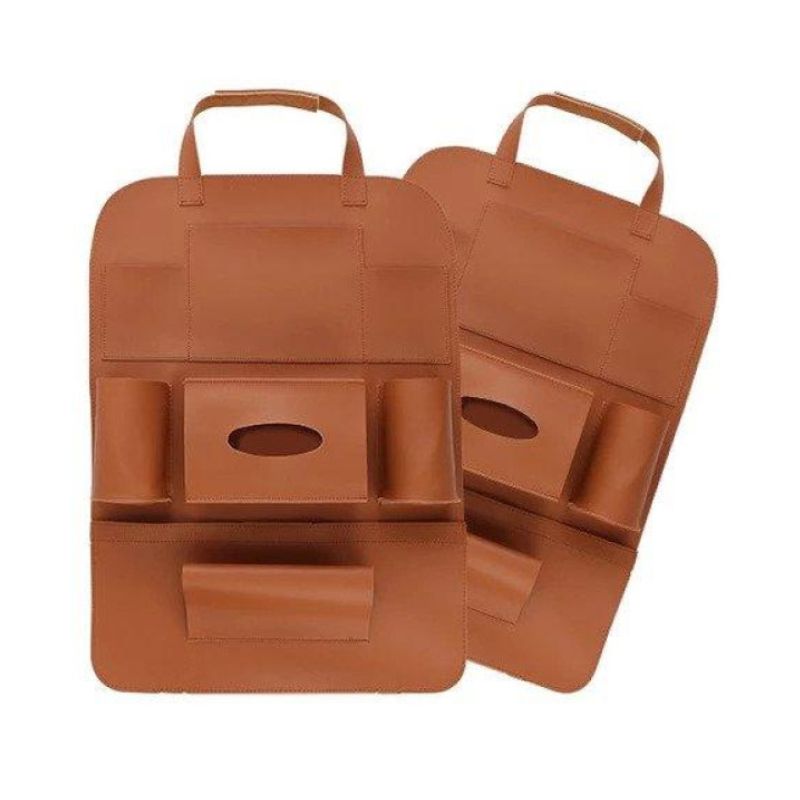 Органайзер шкіряний на спинку сидіння коричневий RG (BA201317BR)