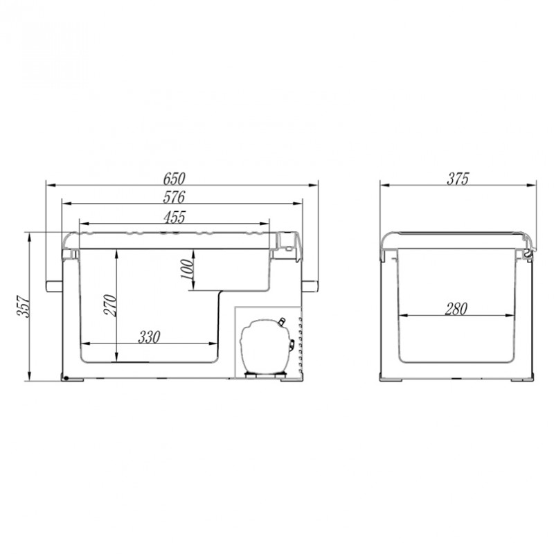 Портативний холодильник 30л BREVIA автохолодильник компресорний сталевий 12/24В 220В (22410)