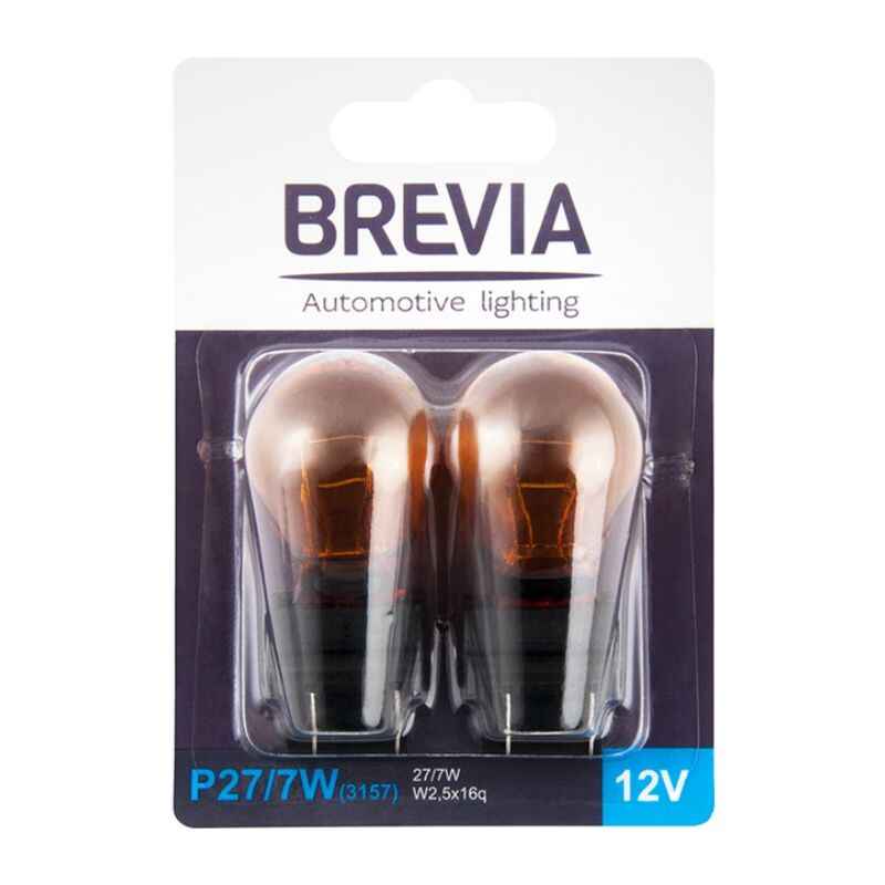 Лампи галогенні Brevia P27/7W 12V 27/7W AMBER 2шт (12340B2)