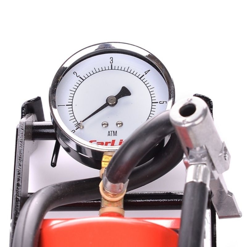 Насос ножний для автомобіля 10Атм CarLife однопоршневий (FP841)