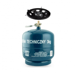 Набір газовий балон металевий GZWM BT-3 із газовим пальником Orgaz Stove EPK-630 для активного відпочинку 7.2л (NC00430)