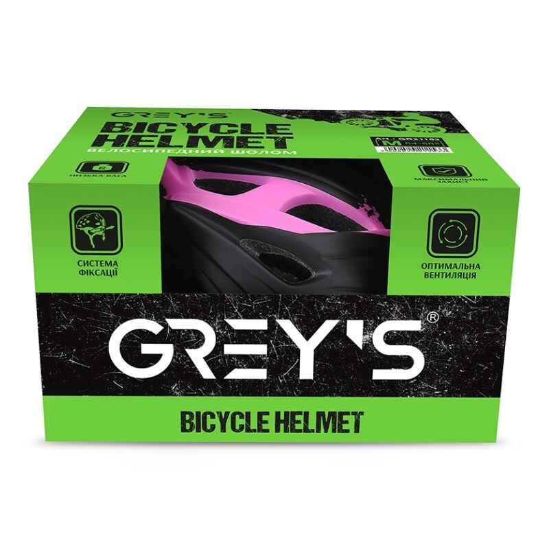Шолом для велосипеда дорослий розмір М 54-58мм Grey's матовий зі знімним козирком і вентиляцією (GR21153)