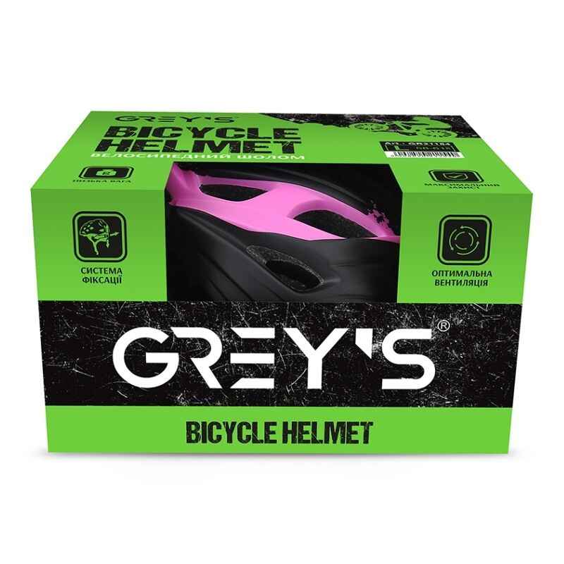 Шлем для велосипеда взрослый размер L 58-61мм Grey's матовый со съемным козырьком и вентиляцией (GR21154)