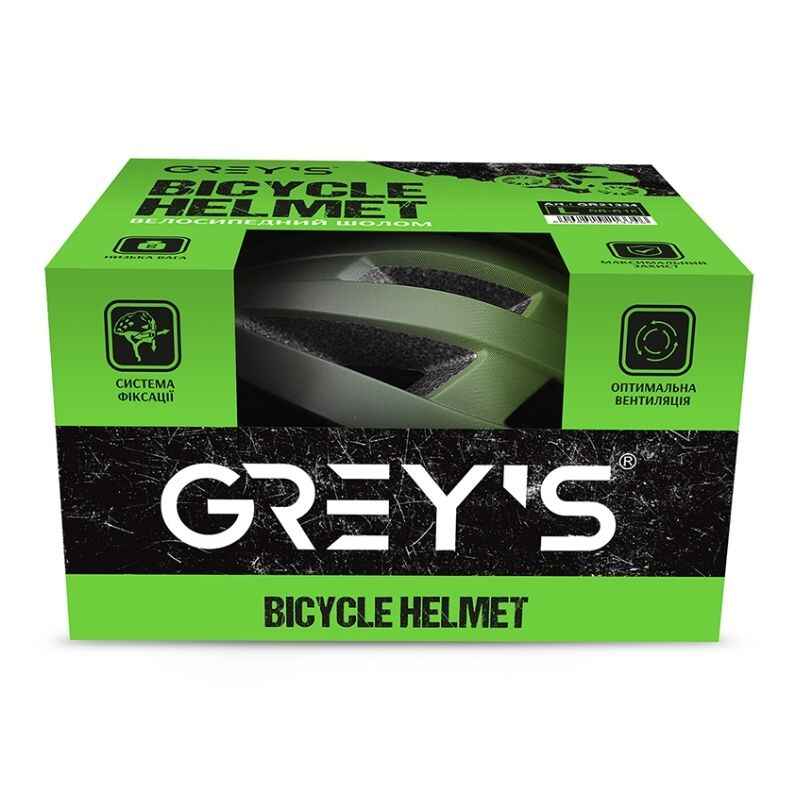 Шолом для велосипеда дорослий розмір L 58-61мм Grey's матовий зі знімним козирком і вентиляцією (GR21334)