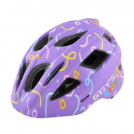 Шолом для велосипеда дитячий розмір S 49-53мм Grey's матовий з регулятором окружності фіолетовий (GR22122)