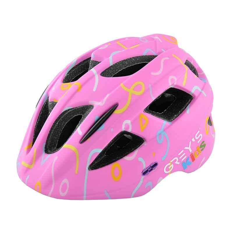Шолом для велосипеда дитячий розмір S 49-53мм Grey's матовий з регулятором окружності рожевий (GR22142)