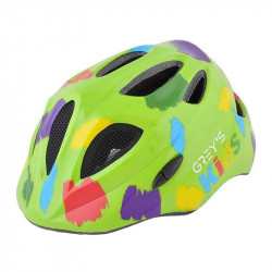 Шолом для велосипеда дитячий розмір M 54-58мм Grey's глянцевий з регулятором окружності зелений (GR22313)