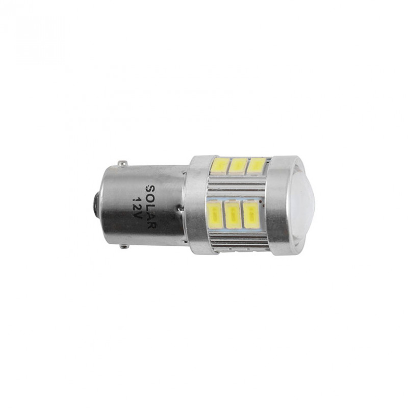 LED автолампа SOLAR 12-24V S25 BA15s 18SMD 120lm white, 2шт (LS295_B2)