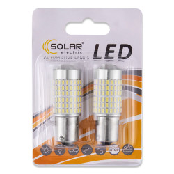 LED автолампа Solar 12V S25 BA15s-144x3014SMD white canbus 2шт (LS299_B2)