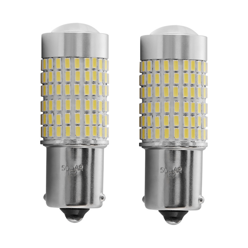 LED автолампа Solar 12V S25 BA15s-144x3014SMD white canbus 2шт (LS299_B2)