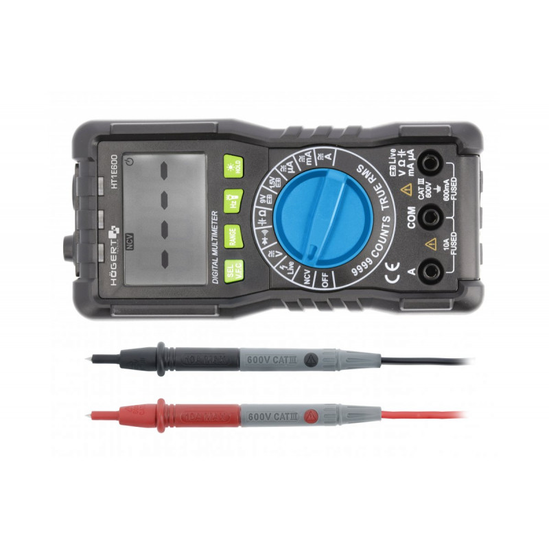 Цифровий мультиметр з підсвічуванням дисплея Hogert (HT1E600)