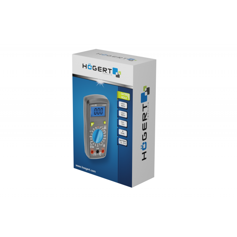 Цифровий мультиметр із вимірюванням напруги до 600 вольт Hogert (HT1E602)