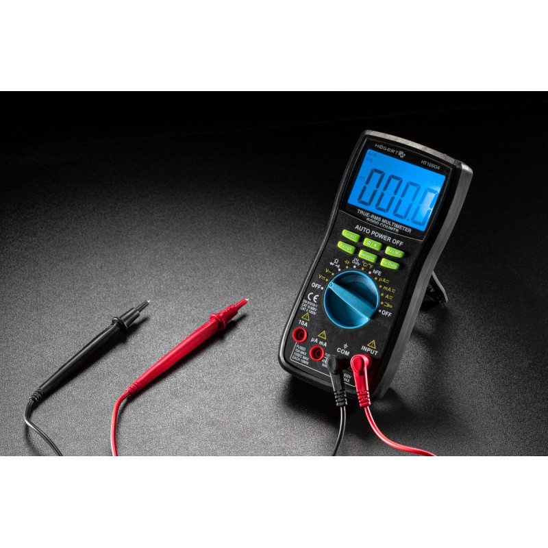 Цифровий мультиметр з магнітним утримувачем Hogert Auto Range (HT1E604)