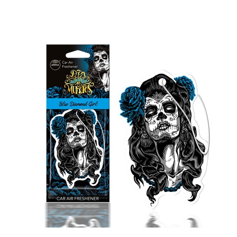 Ароматизатор до машини Aroma Car Dia De Los Muertos - Blue Diamond Girl (83116Blue)