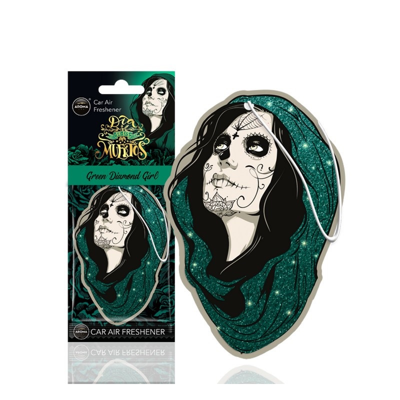 Ароматизатор до машини Aroma Car Dia De Los Muertos - Green Diamond Girl (83279)