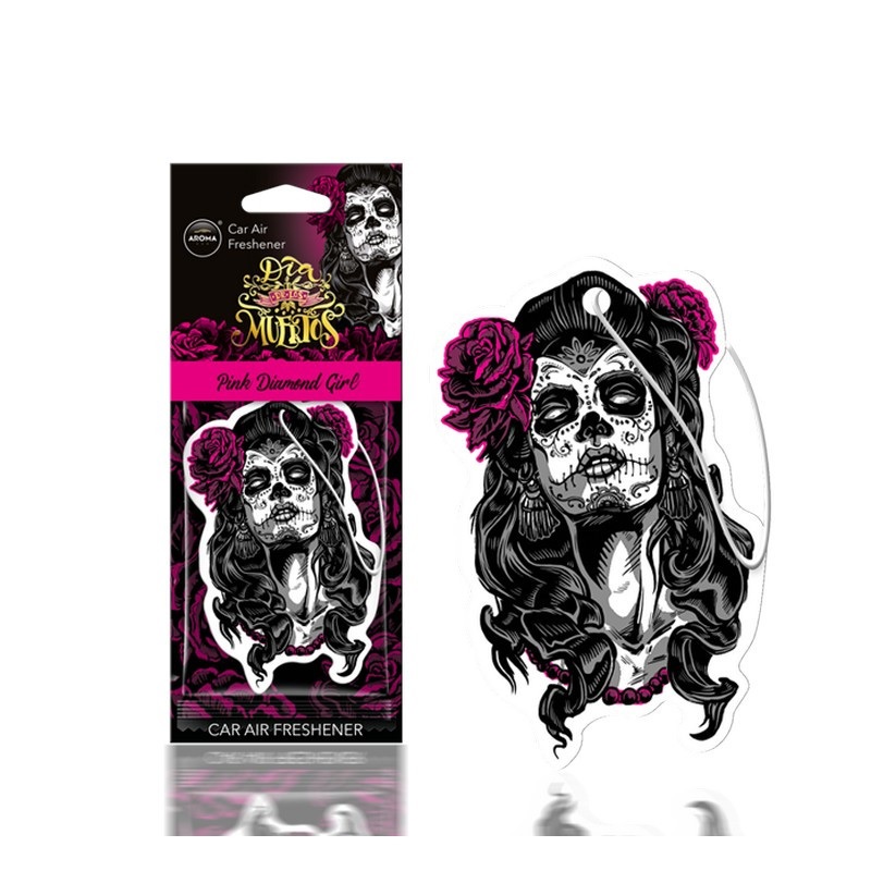 Ароматизатор до машини Aroma Car Dia De Los Muertos - Pink Diamond Girl (83116Pink)